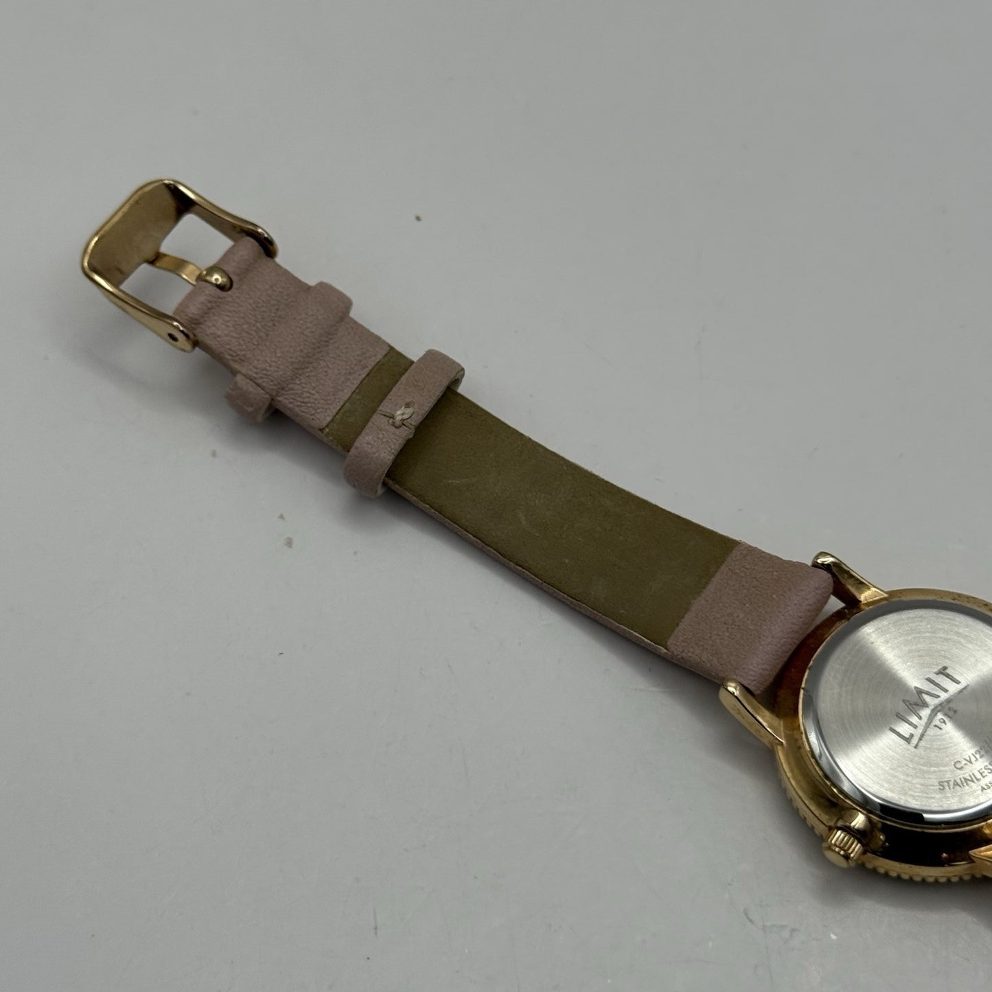 27mm Working Ladies Limit Mother Of Pearl Date Dial C-VJ22 Pink Quartz Watch