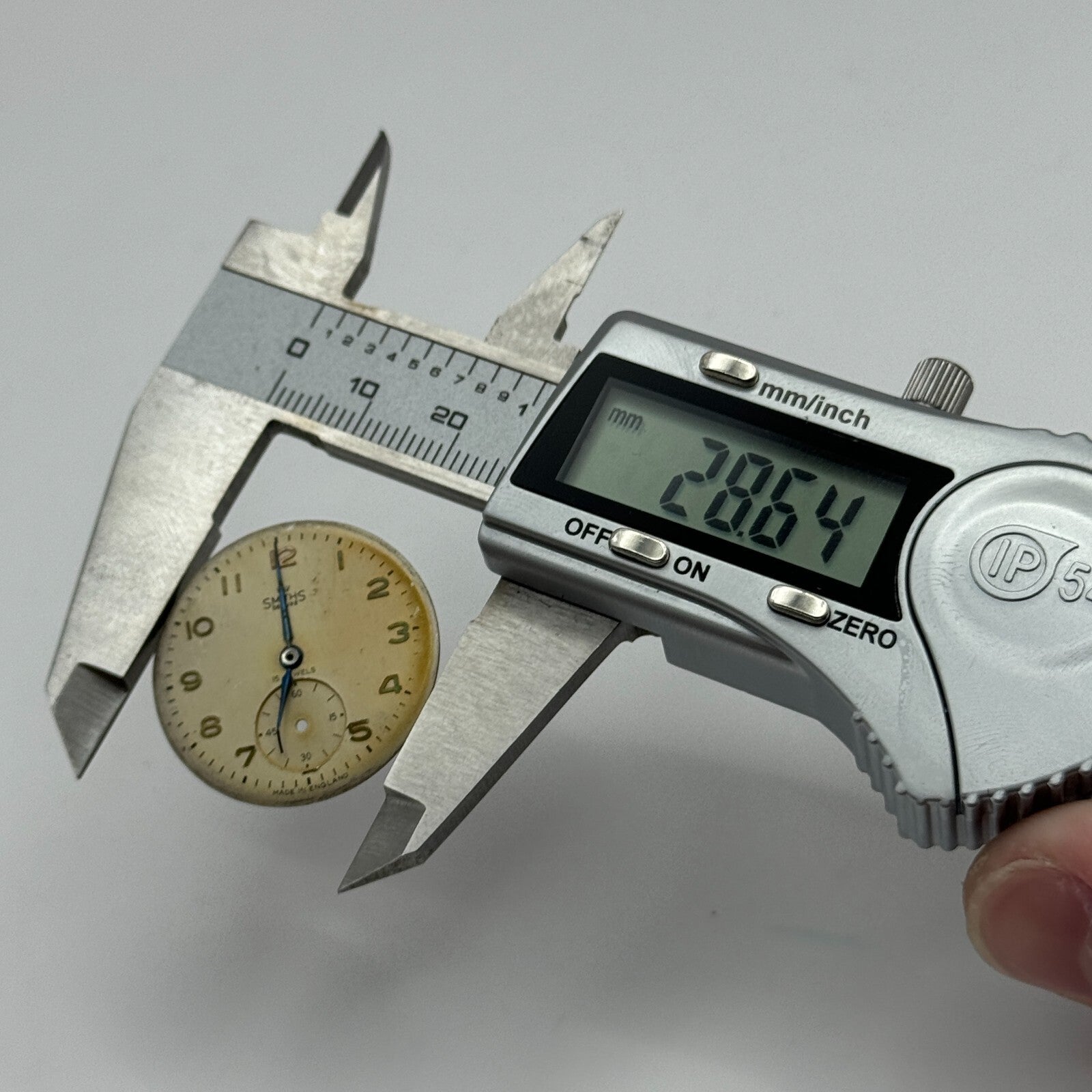 28.6mm Men's Smiths De Luxe Sub Seconds Dial Hands Manual Wind Made in England