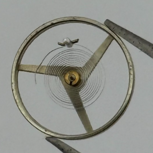 Venus 180 Balance Wheel Complete And Spring 10 1/2''' Watch Movement Parts 