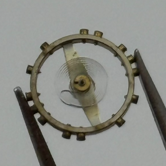 FHF 60 Balance Wheel Complete And Spring 6 3/4-8''' 200 M Watch Movement Parts 