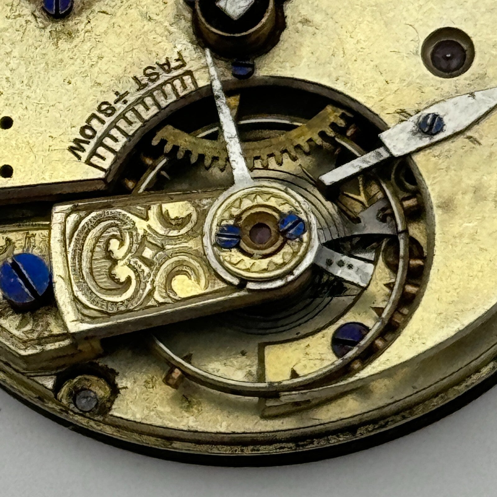40.7mm Antique Unidentified Interesting Key Wound Pocket Watch Movement PARTS