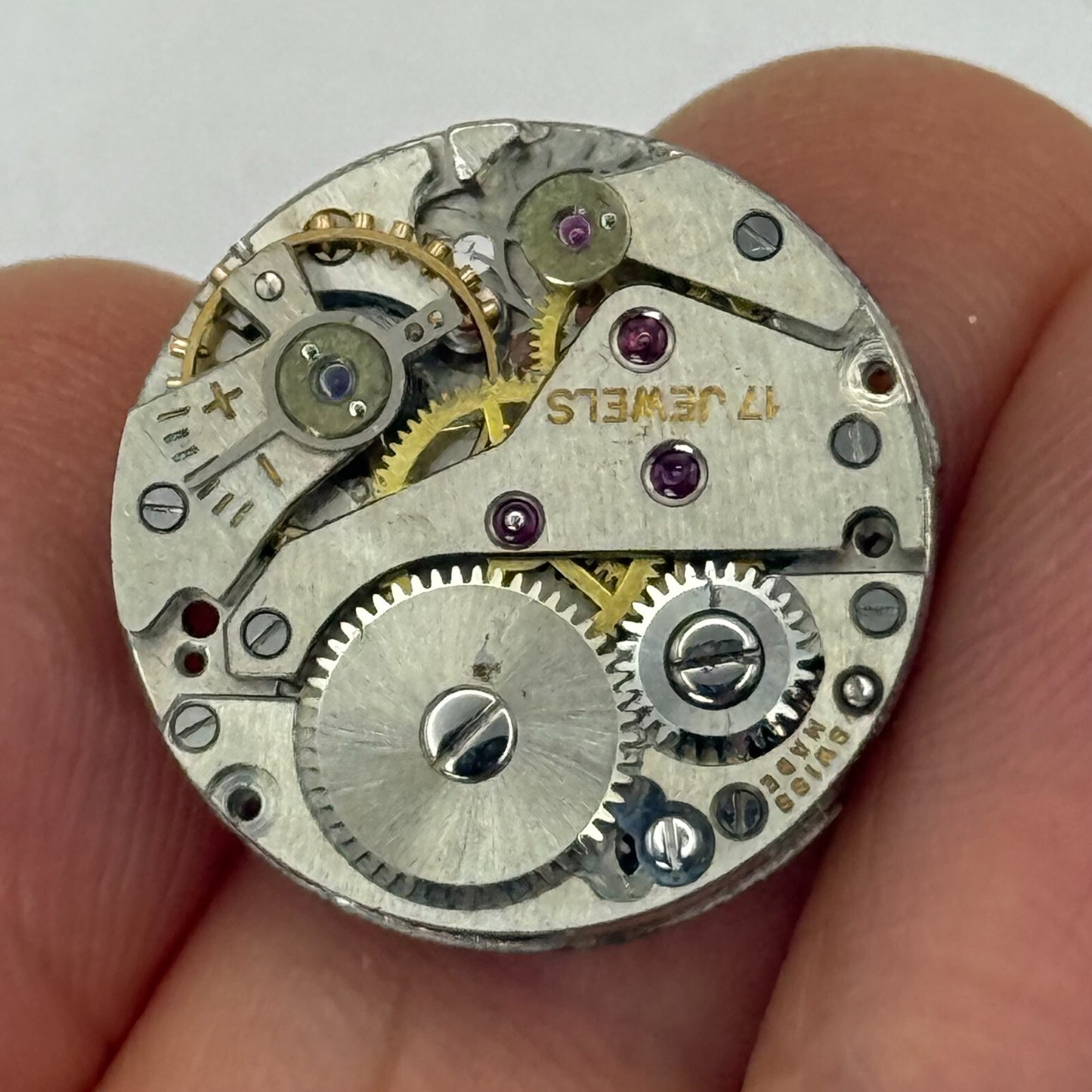 19.7mm Vintage AS 970 Swiss 17 Jewels Manual Wind Watch Movement PARTS REPAIR