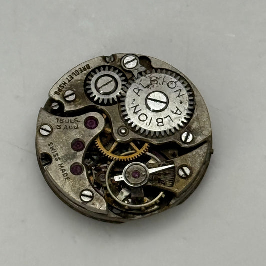 19.3mm Vintage Albion Breguet HSBG Swiss Manual Wind Watch Movement PARTS REPAIR