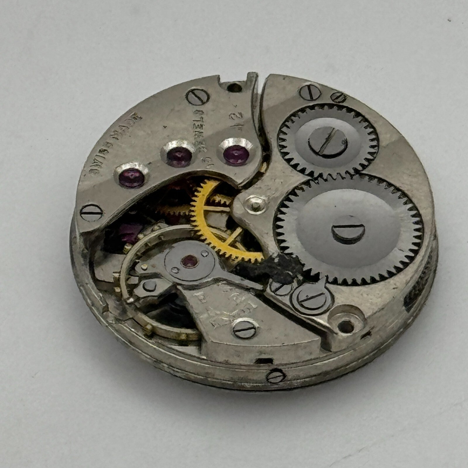 19.7mm Limit Revue 42 Swiss Military Style Manual Wind Watch Movement PARTS