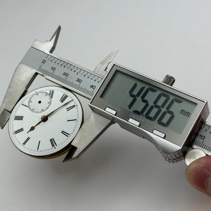 45.8mm Antique Brooklyn Watch Co BWC Key Wound Pocket Watch Movement PARTS