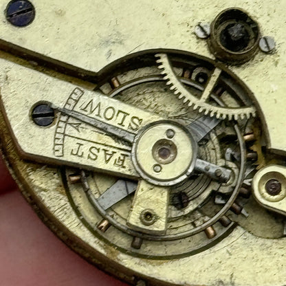 45.1mm Antique Henry E Peck Patent 2622 Safety Pinion Pocket Watch Movement