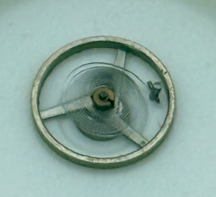 AS 1677 Balance Wheel Complete And Spring 8 1/2''' 1225 M Watch Movement Parts 