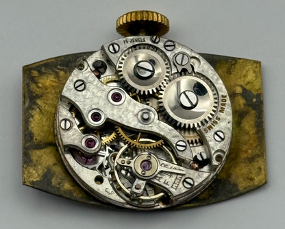 Art Deco 15 Jewels Swiss Sub Seconds Watch Movement Manual Wind Parts 19.6mm