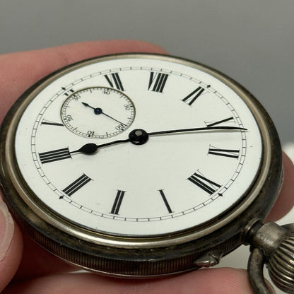 Pin Set Sterling Silver 3/4 Plate Lever English Watch LTD Pocket Watch TO REPAIR