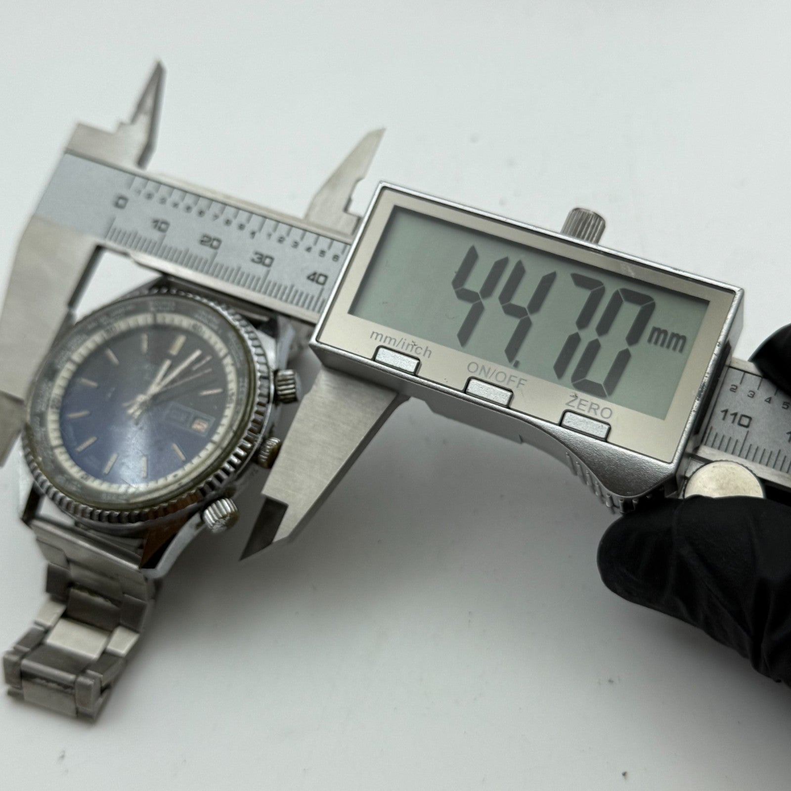 41mm Men’s Vintage Geneva Electra World Time Datomatic ES 55 Manual PARTS REPAIR