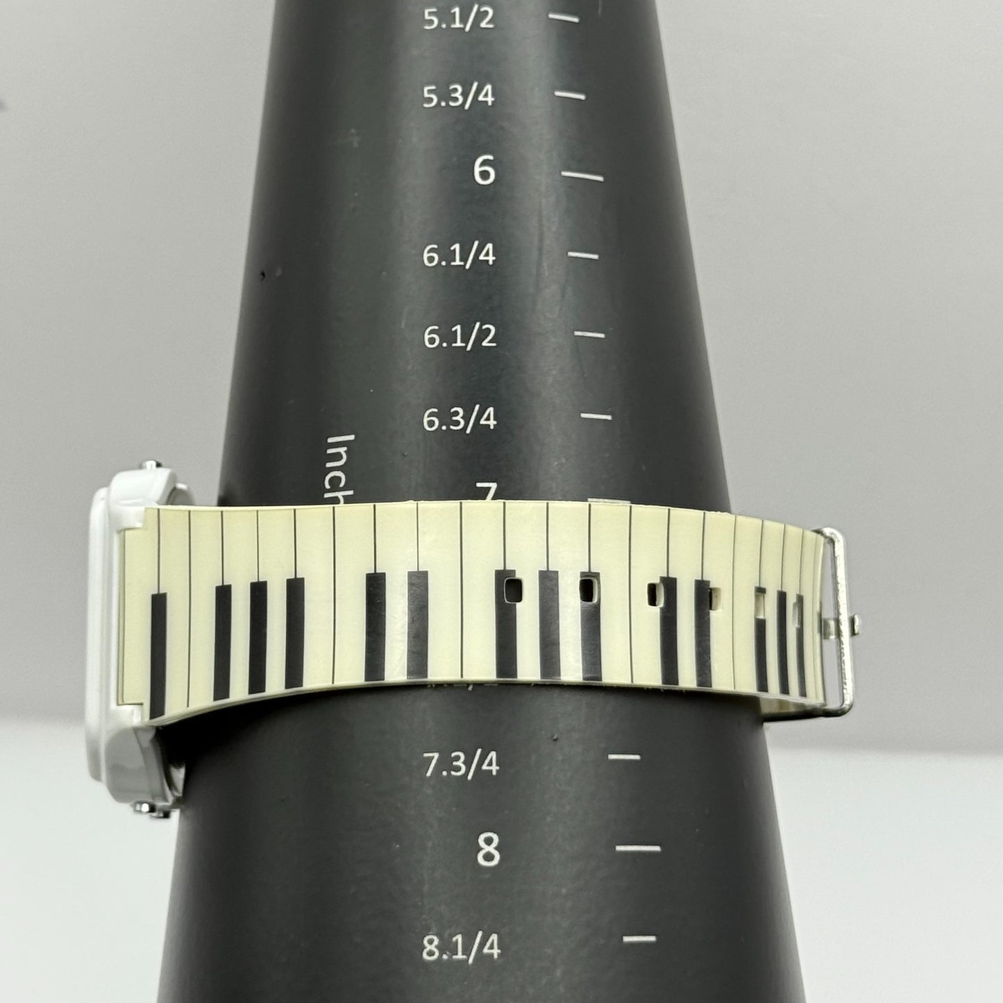 Timex Indiglo Digital Quartz Watch Piano Strap White Black Strap Working 34mm