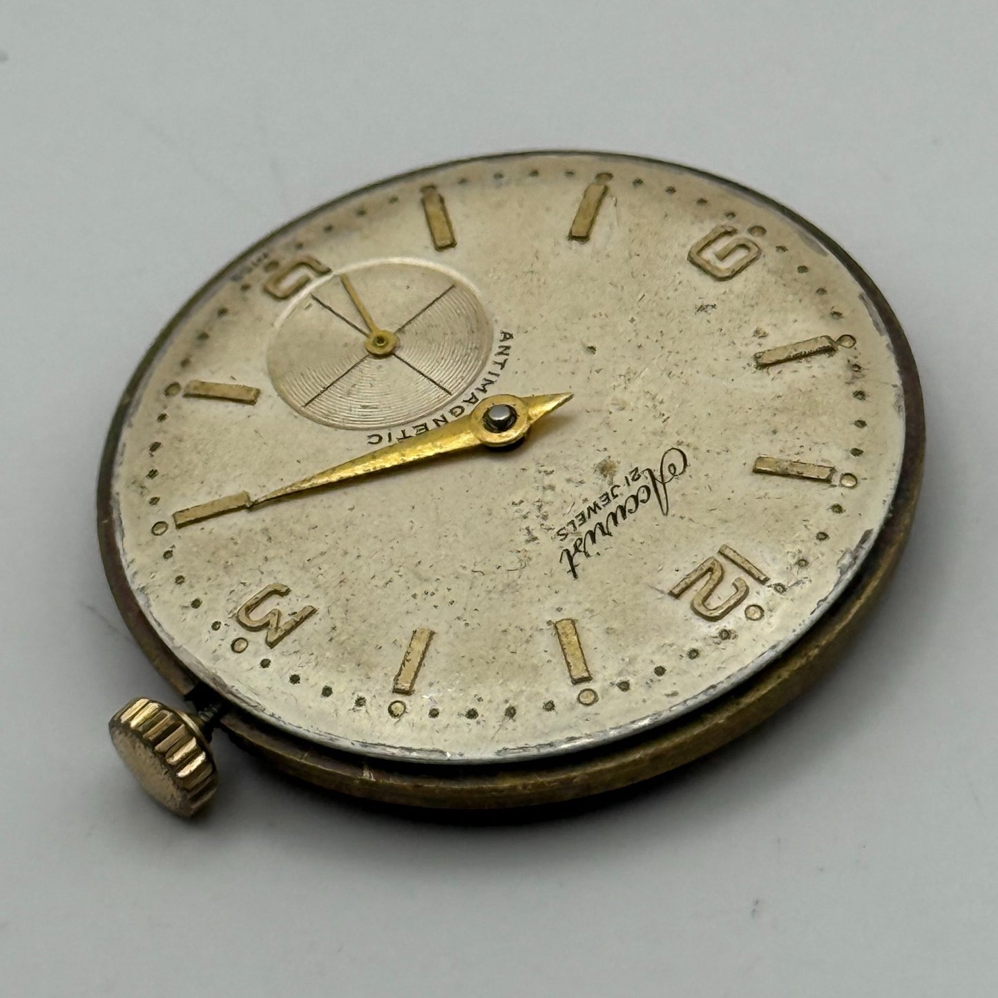 AS 1002 984 Watch Movement Running Accurist Manual Wind Vintage Parts 29.8mm