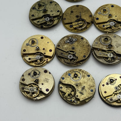 Bundle Mixed Antique / Vintage Pocket Watch Movements Joblot PARTS REPAIR SPARES