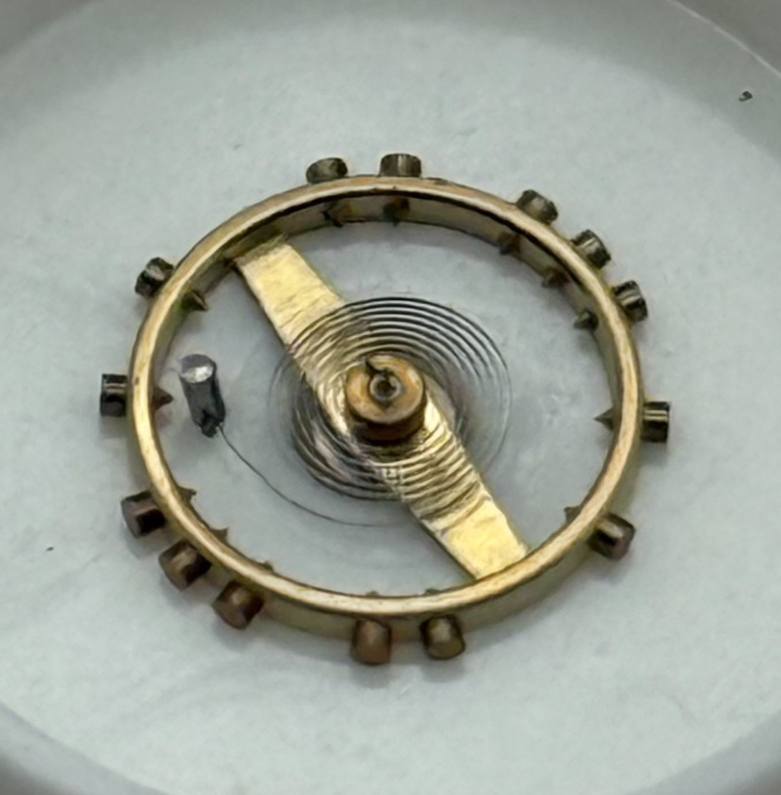 FEF 370, 371 Balance Wheel Complete And Spring 176 Watch Movement Parts NOS 