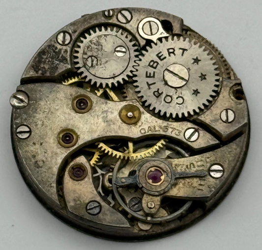 Cortebert Cal 573 Watch Movement Balance Ok Vintage Swiss Parts Repair 22.3mm
