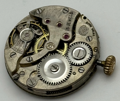 25mm Dreadnought Balance Ok Trench Watch Movement 15 Jewels Vintage Swiss PARTS