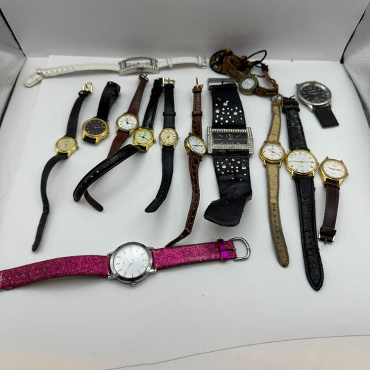 Large Bundle Of Vintage / Modern Quartz Watches Joblot UNTESTED PARTS REPAIR