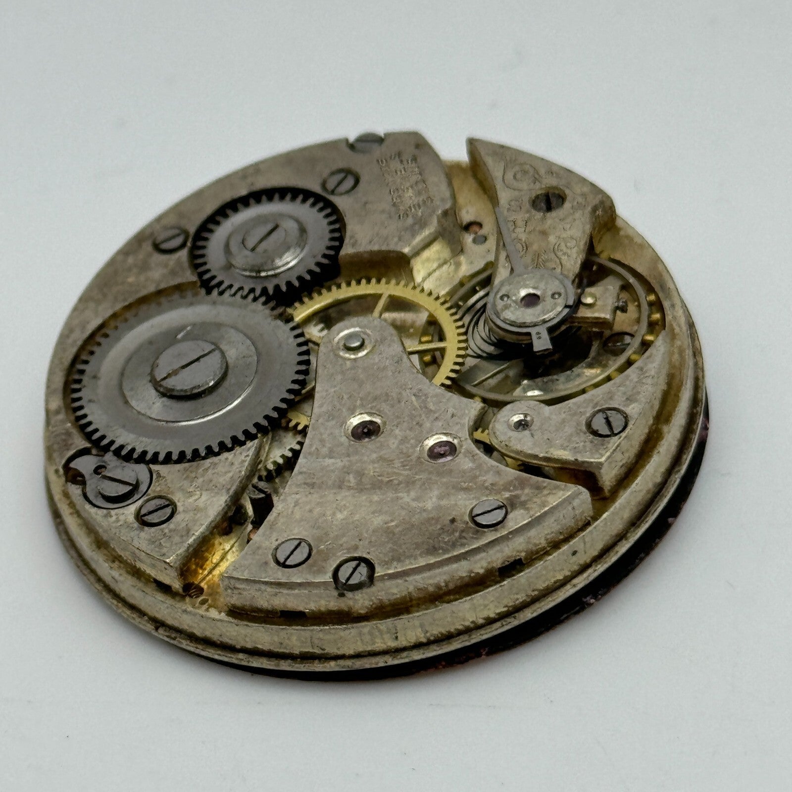 43.1mm Vintage 15 Jewels Swiss 3 Adjus Sub Seconds Pocket Watch Movement PARTS