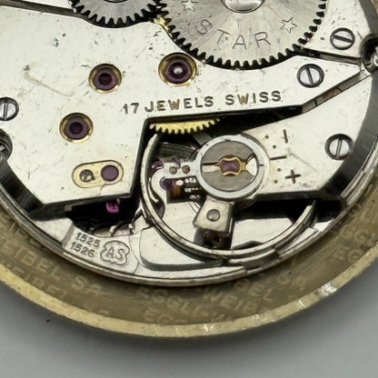 AS 1525 1526 Watch Movement Bentima Manual Wind Vintage Parts Repair 23.6mm