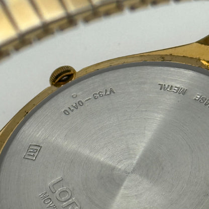 Lorus Lumibrite Ladies Quartz Watch Date Dial Stretch Band Japan Working 37mm