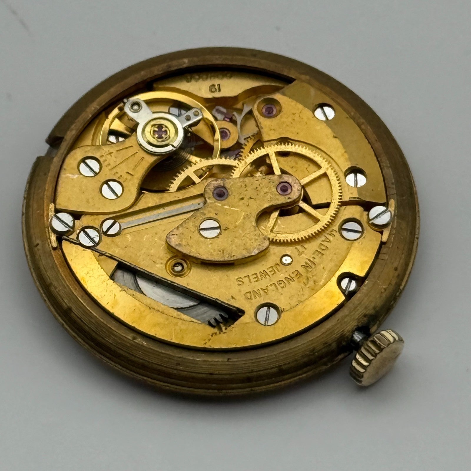 Smiths Astral 60466E Hacking Watch Movement Running Manual Wind Parts 31.3mm
