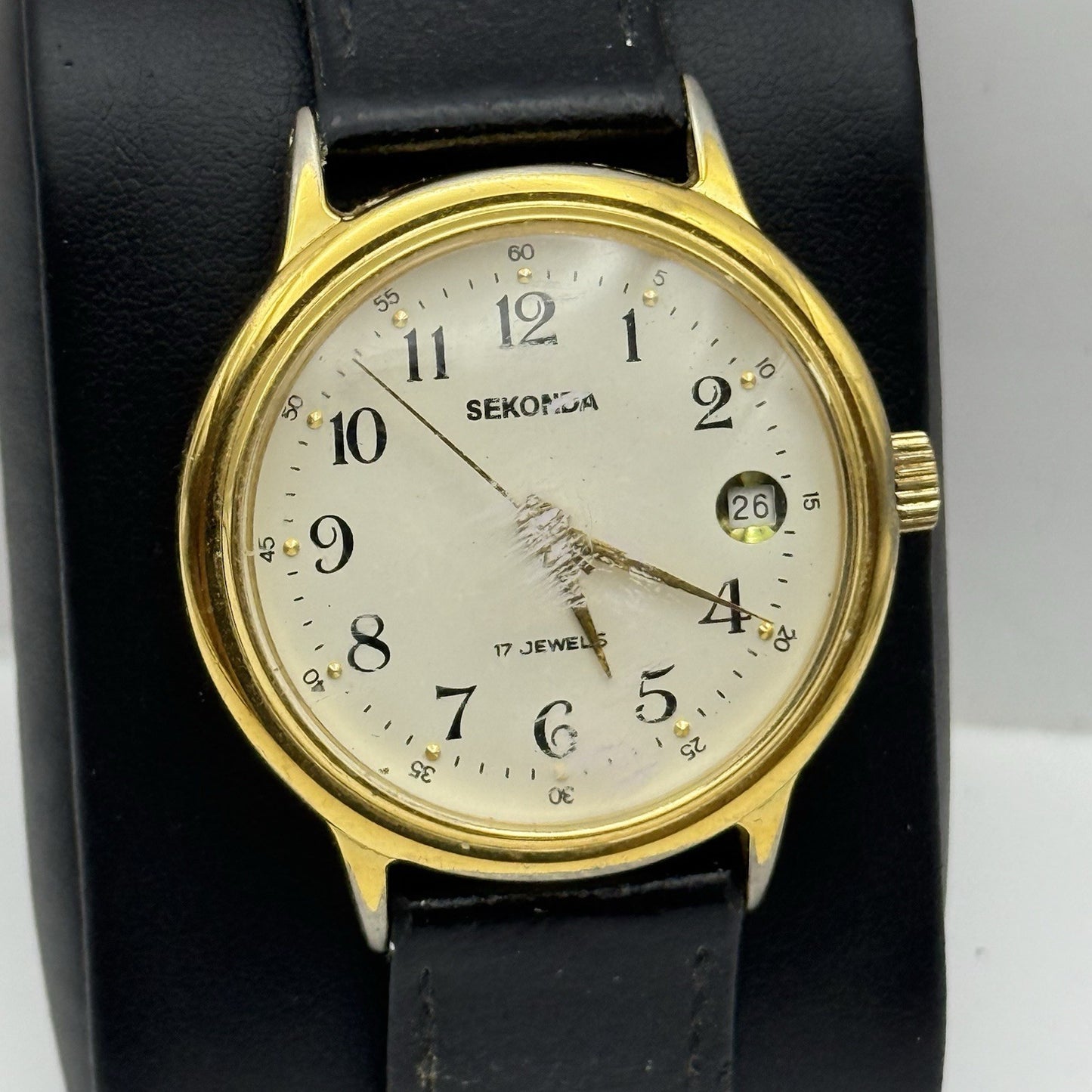 35mm Running Vintage Men’s Sekonda 17 Jewels Manual Wind Date Watch PARTS REPAIR