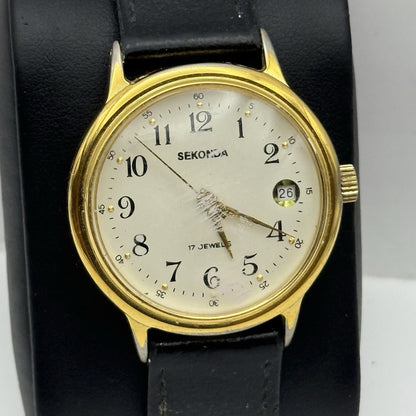 35mm Running Vintage Men’s Sekonda 17 Jewels Manual Wind Date Watch PARTS REPAIR