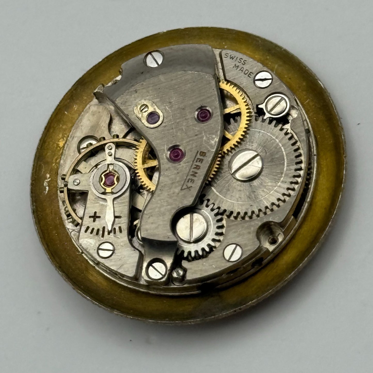 FHF 28 Watch Movement Bernex Manual Wind Vintage Swiss Parts Repair 23.6mm