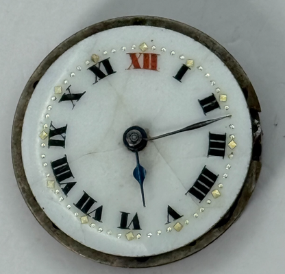 21.9mm Vintage Lanco 15 Jewels Swiss Trench Watch Movement Manual Wind PARTS