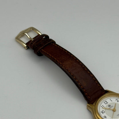 Royal London Ladies Quartz Watch RL-2199 Date Dial Brown Strap Working 26mm