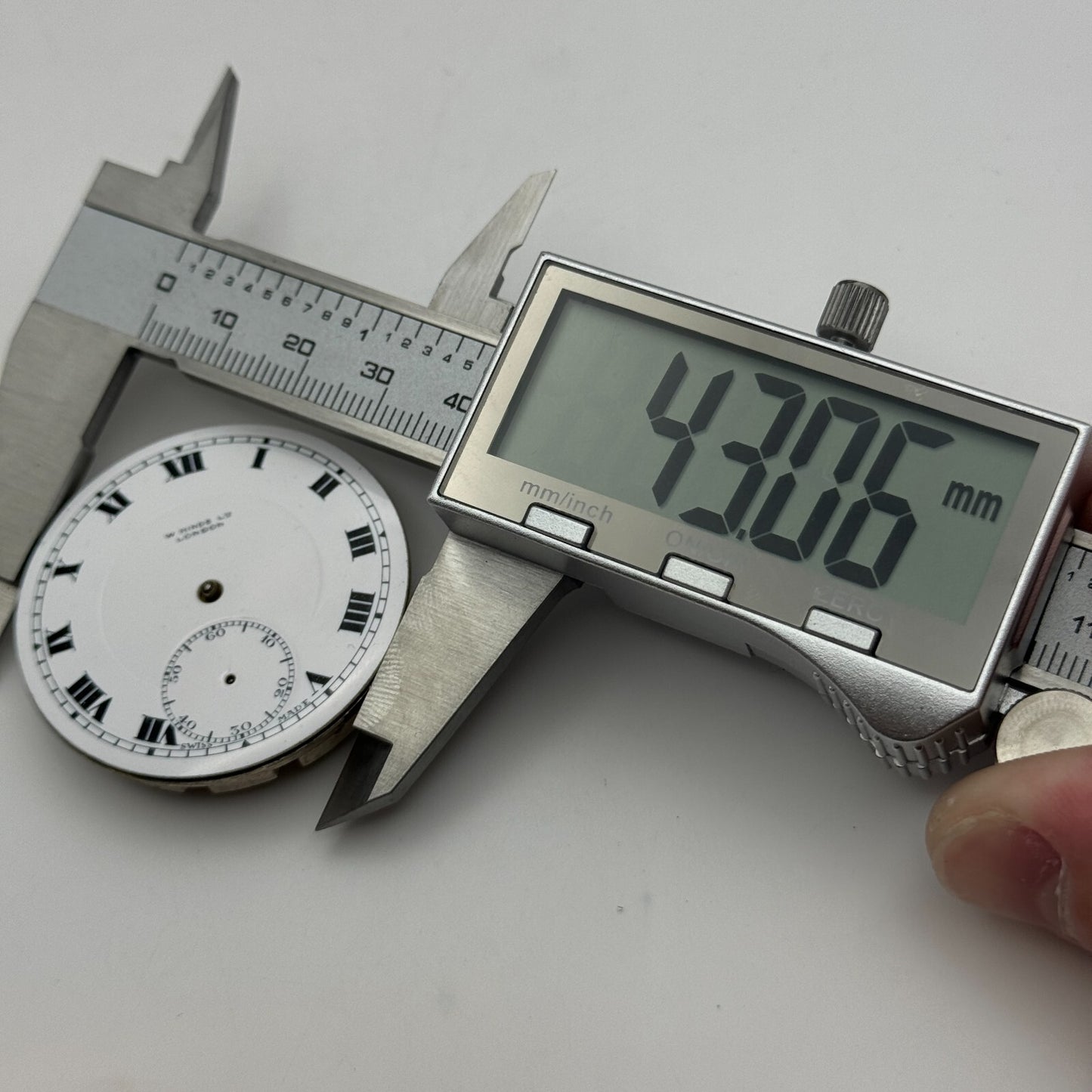 43mm High Grade Open Face W Hinds London LTD Pocket Watch Movement PARTS