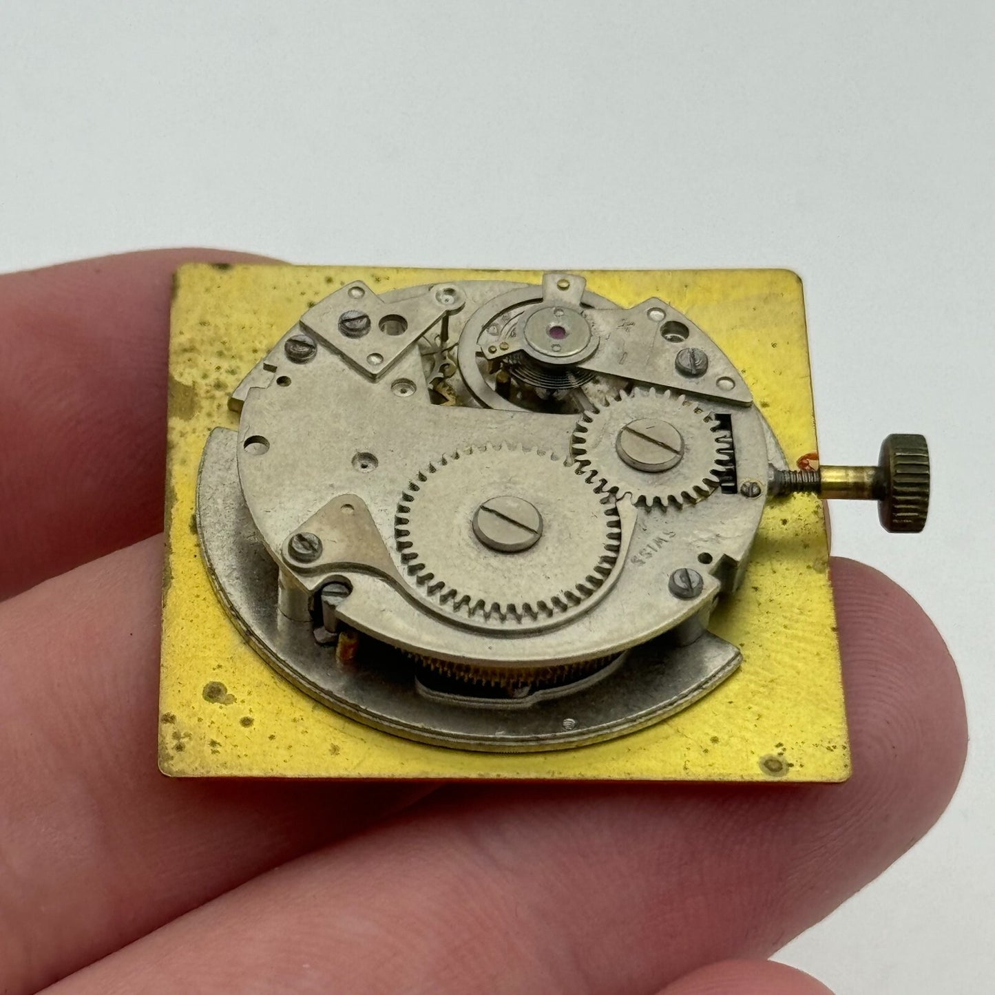33.7mm Old London Desa 320 Manual Wind Swiss Watch Movement Dial Vintage PARTS
