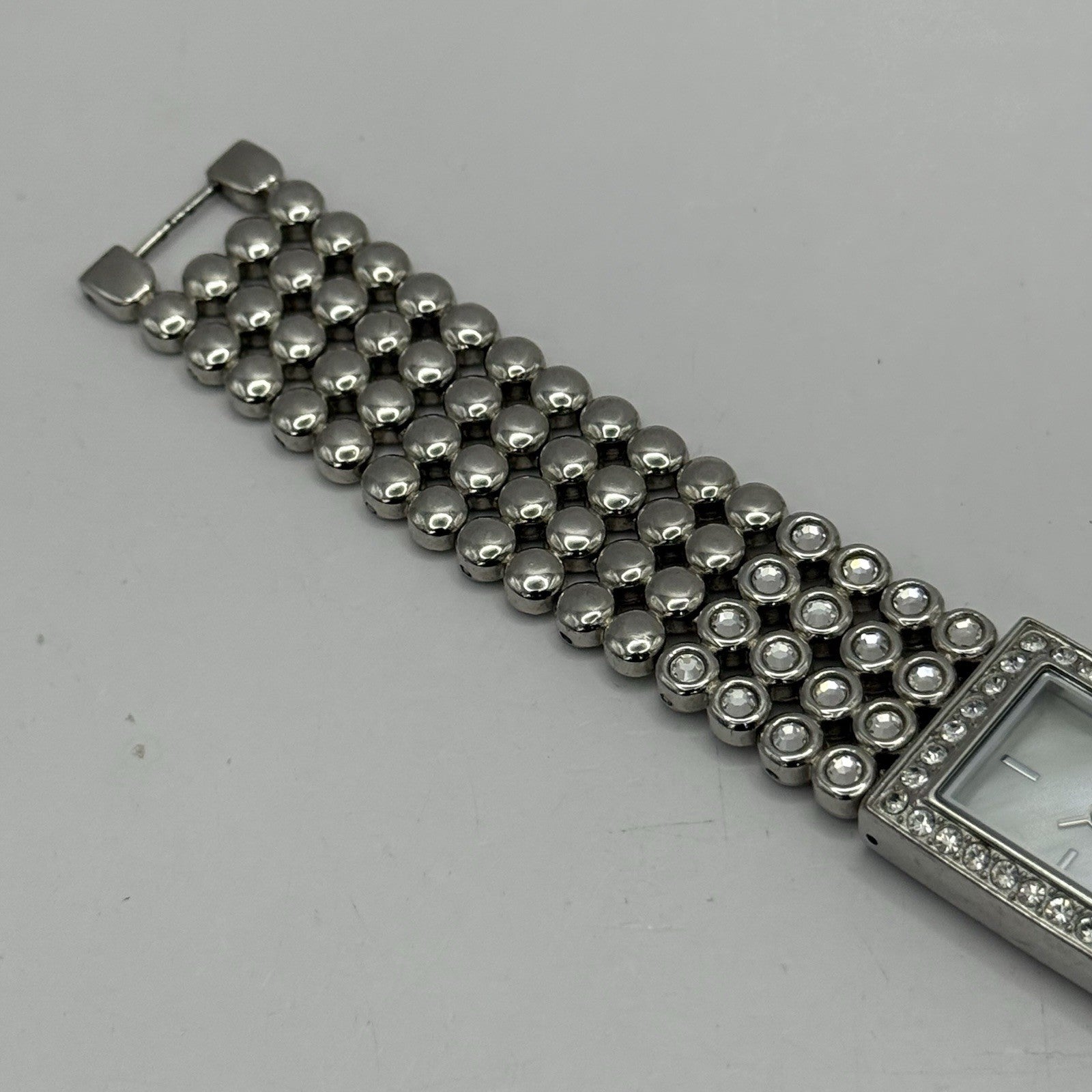 20mm Working Ladies Accessories New Look Silver Tone Jewelled M.O.P Quartz Watch