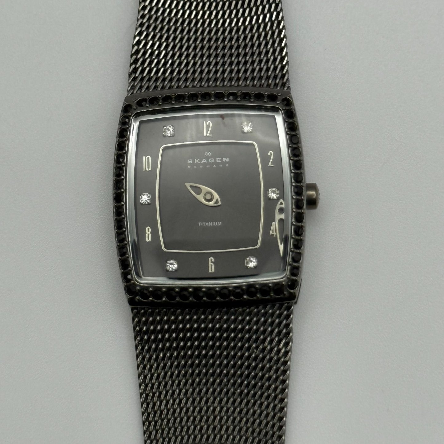 Skagen Denmark Ladies Quartz Watch Titanium Mesh Band Japan 21mm PARTS REPAIR