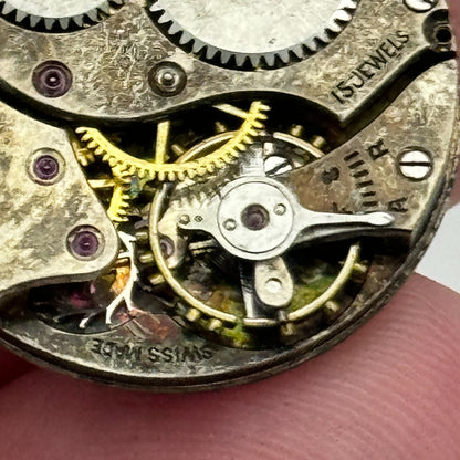 22mm Trojan 9 3/4 Swiss 15 Jewels Trench Watch Movement Manual Wind PARTS SPARES