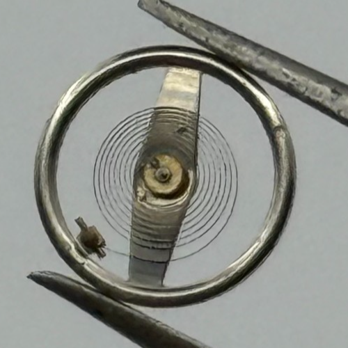 Brac 2051 Balance Wheel Complete And Spring 5 1/4''' 69 M Watch Movement Parts