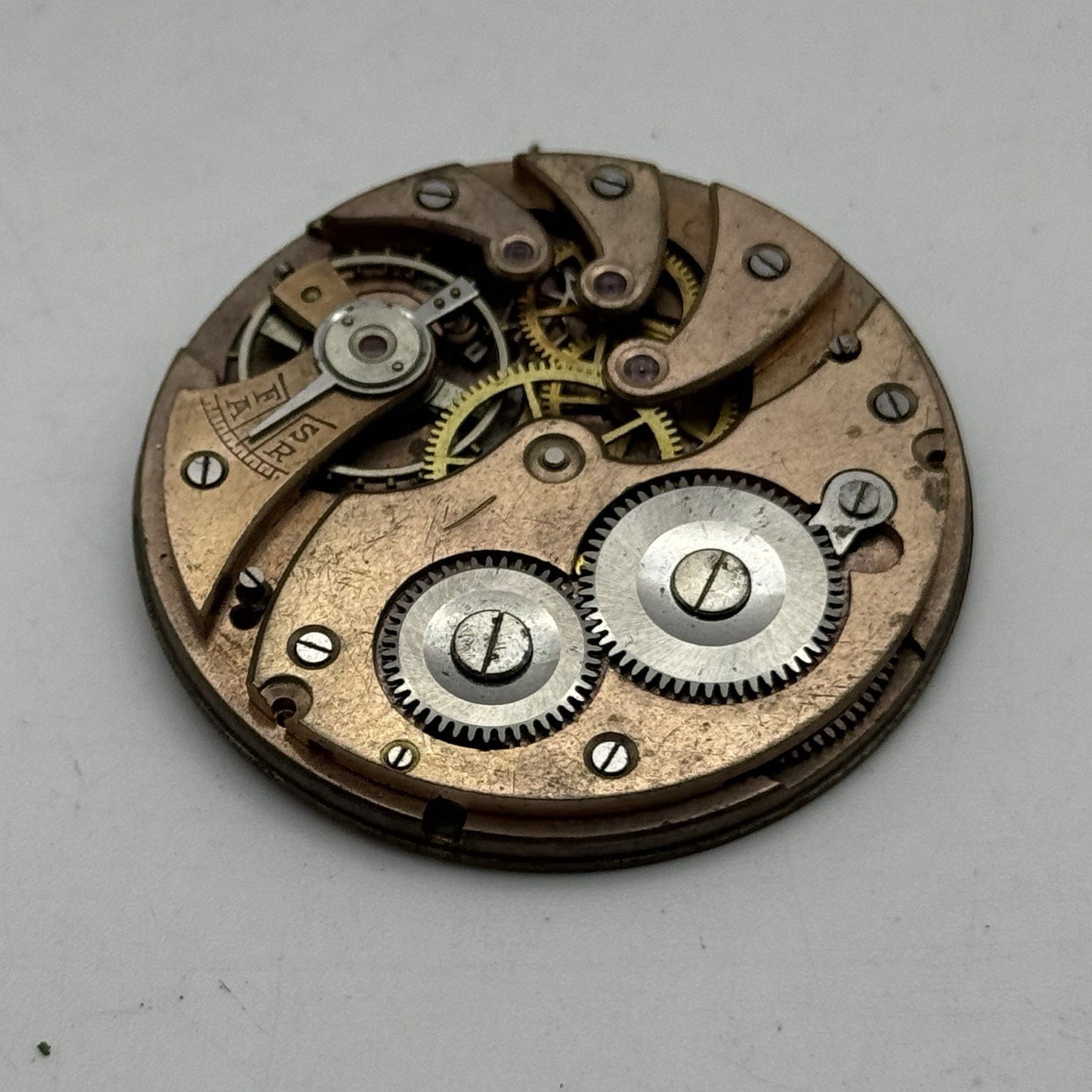 42.7mm Unidentified Trademark Thin Vintage Pocket Watch Movement PARTS REPAIR
