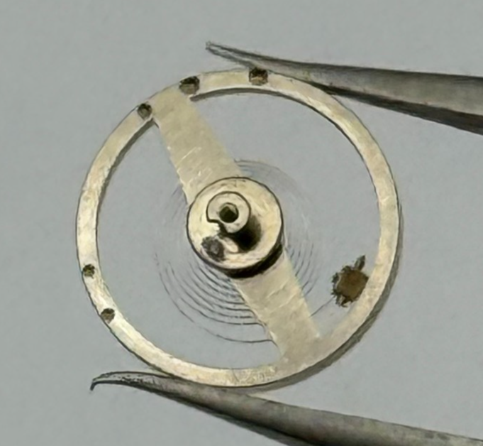 Ebosa 86 87 Balance Wheel Complete And Spring 8¾’’’ 1249 Watch Movement Parts 