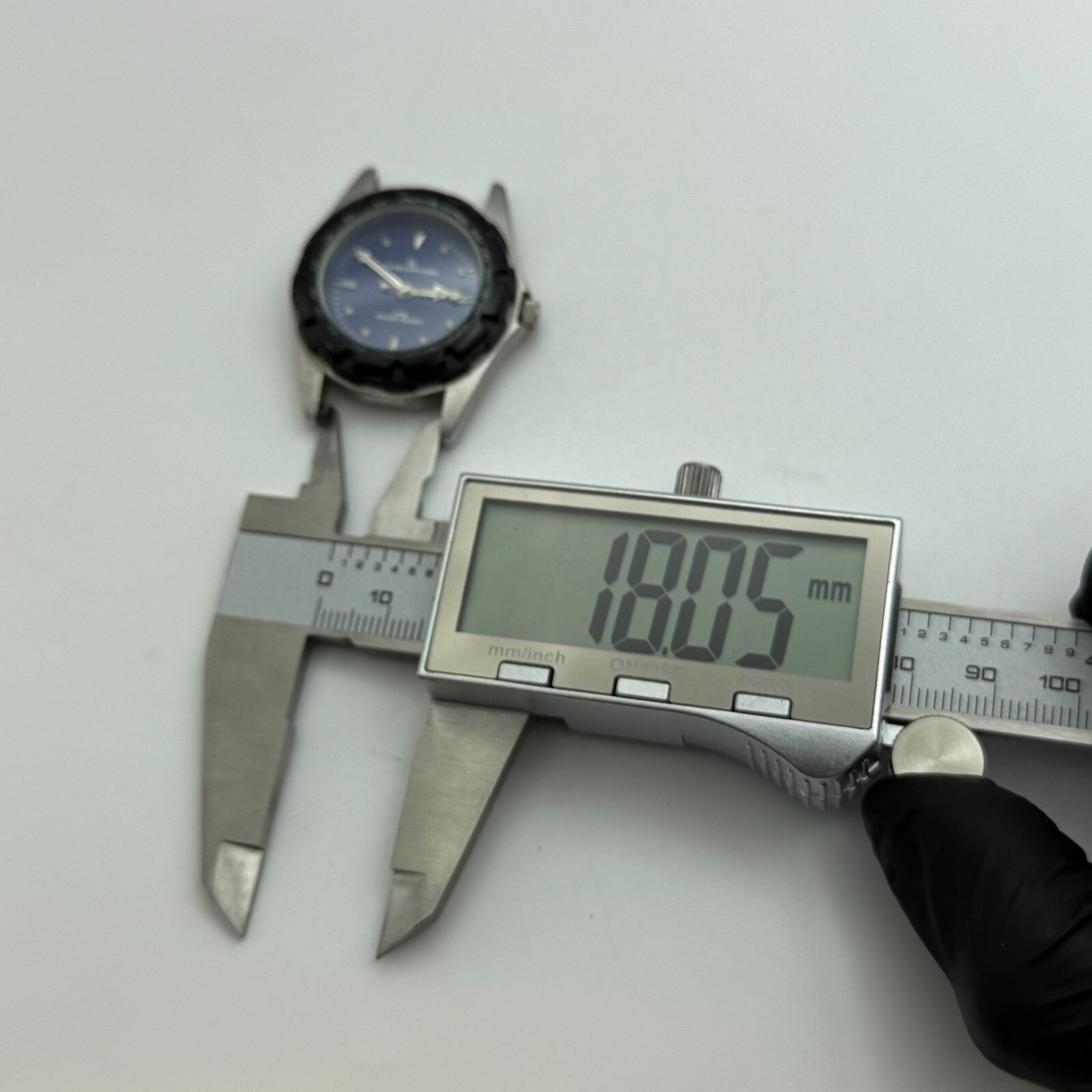 34mm Working Men's Predator Tachymeter 50M Blue Black Divers Quartz Watch Head