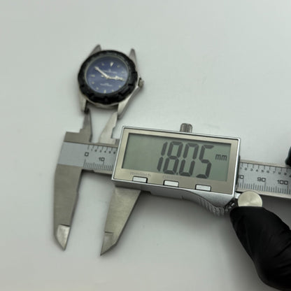 34mm Working Men's Predator Tachymeter 50M Blue Black Divers Quartz Watch Head