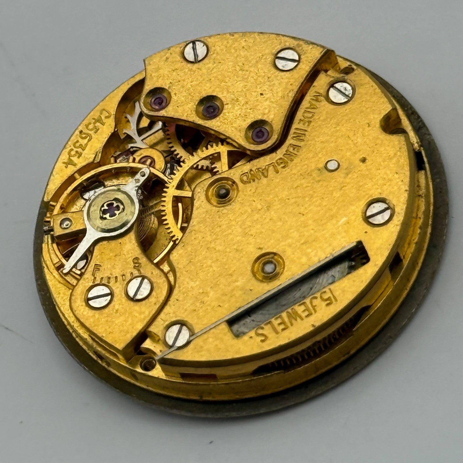 Smiths De Luxe C456354 Watch Movement Manual Wind Vintage Parts Repair 28.8mm
