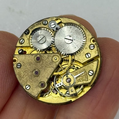 23.6mm Vintage Unidentified Cal 75 Swiss Manual Wind Watch Movement PARTS REPAIR