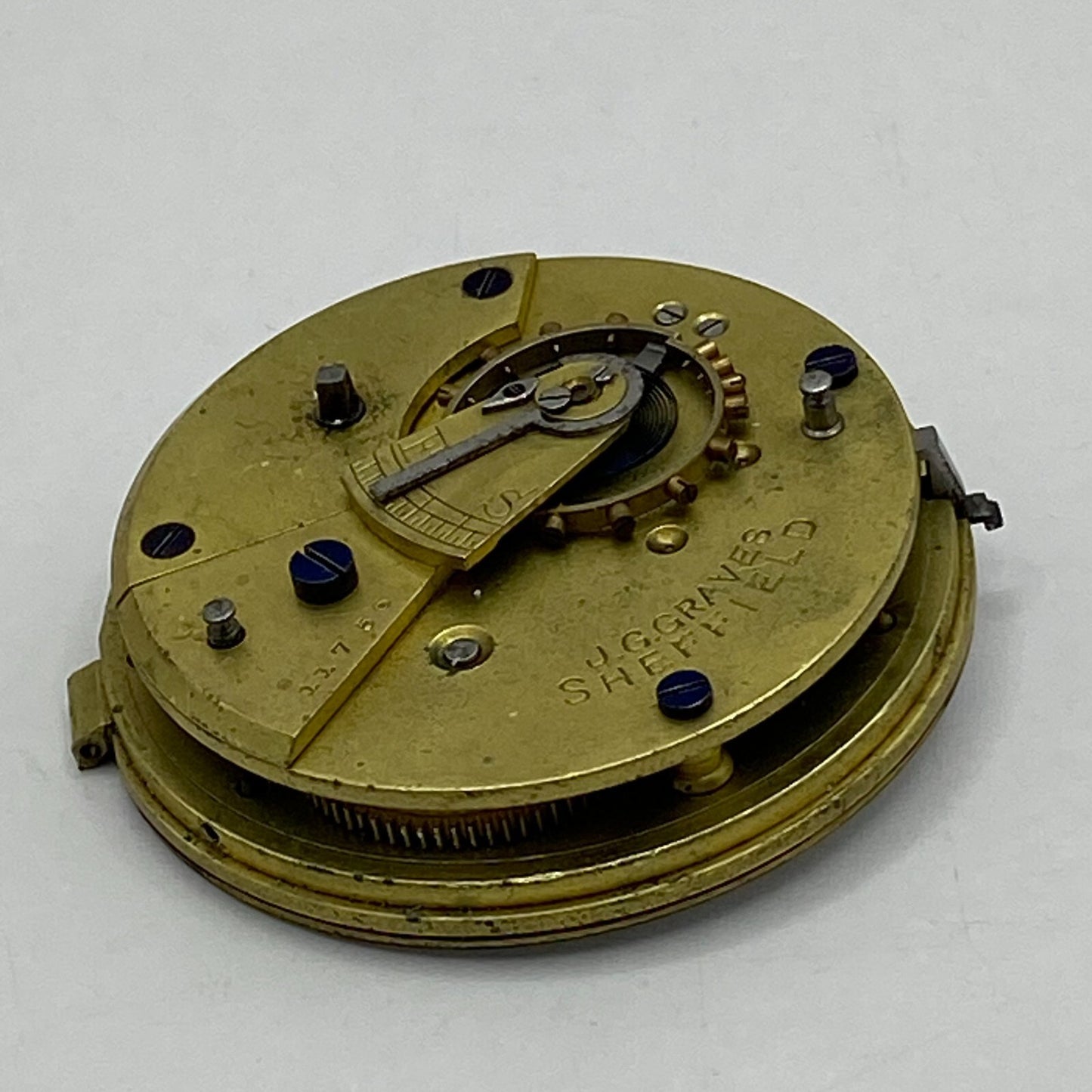 44.9mm Antique J G Graves The English Express Lever Pocket Watch Movement PARTS