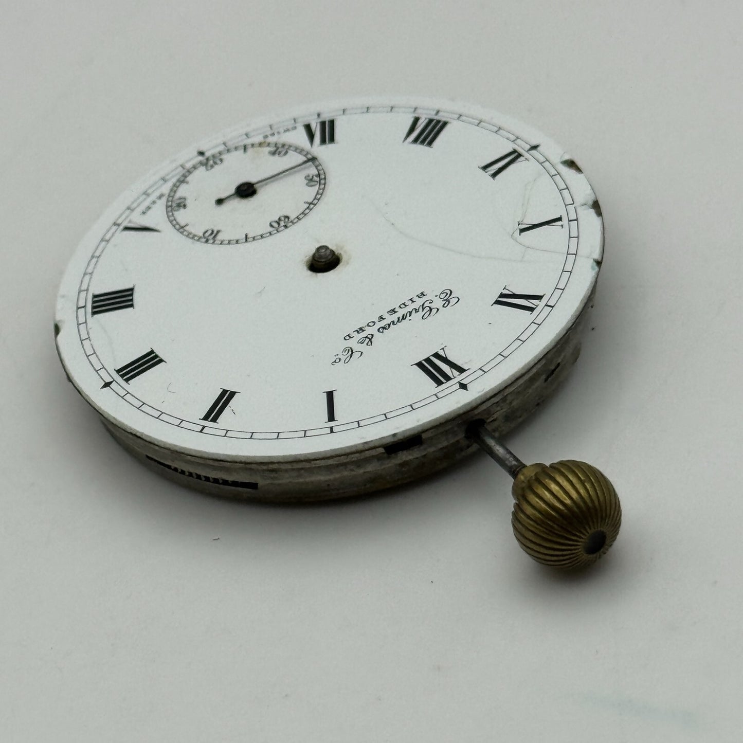 42.9mm Open Face E Grimes & Co Dimier Freres & Cie DF&C Pocket Watch Movement