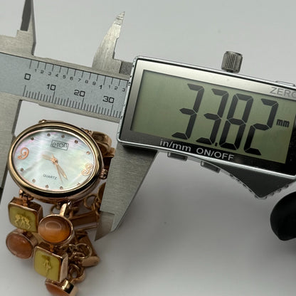 Eton Ladies Quartz Watch Mother of Pearl Rose Gold Tone Bracelet Working 31mm