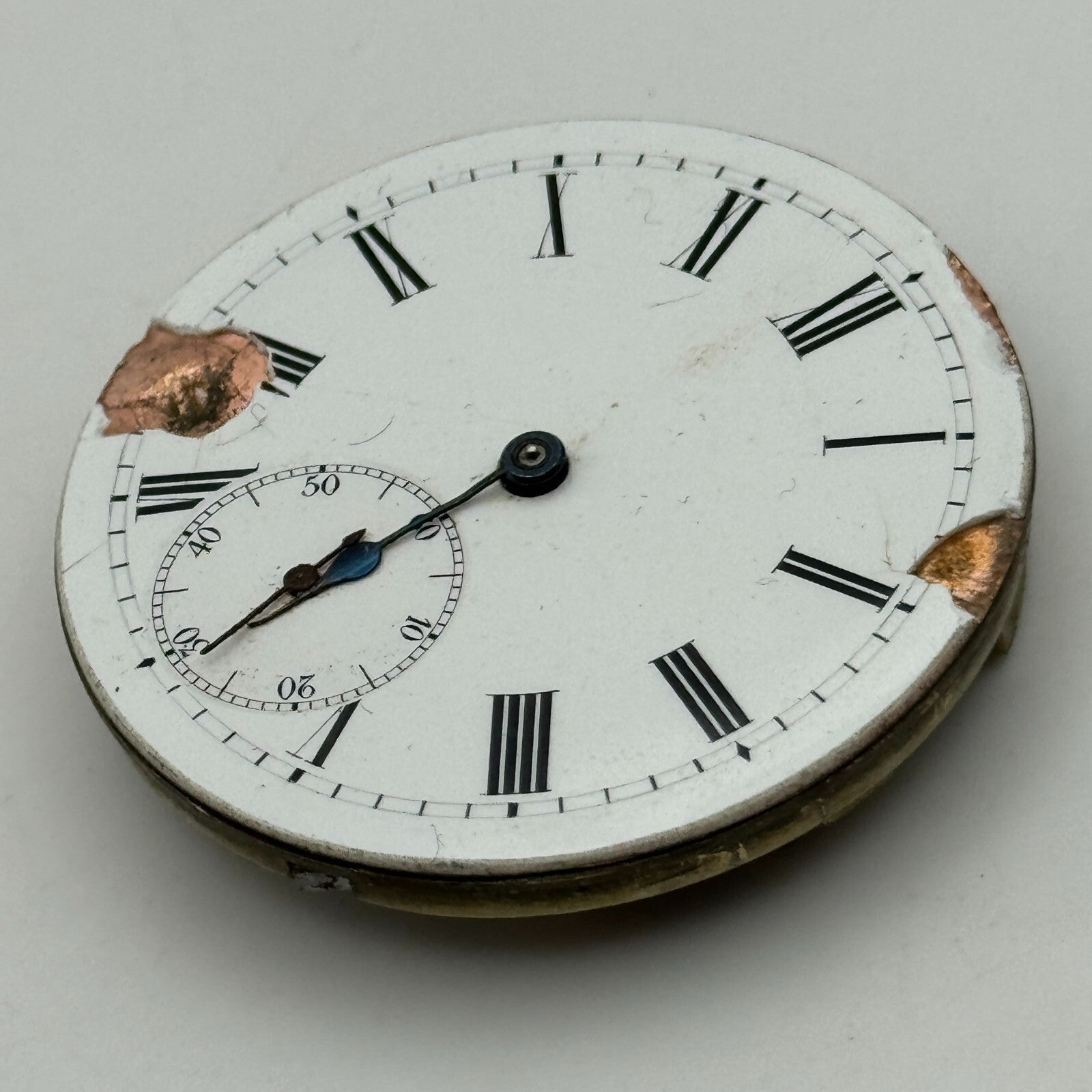 42.7mm Unidentified Antique Key Wound Pocket Watch Movement PARTS SPARES REPAIRS