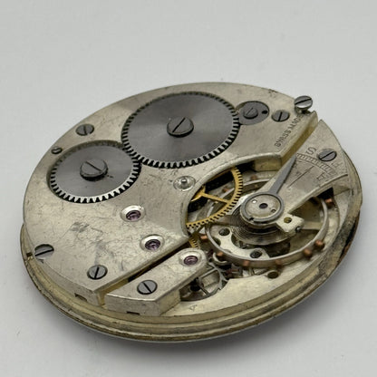 42.2mm Vintage Balance Ok Sub Seconds Swiss Pocket Watch Movement PARTS REPAIR