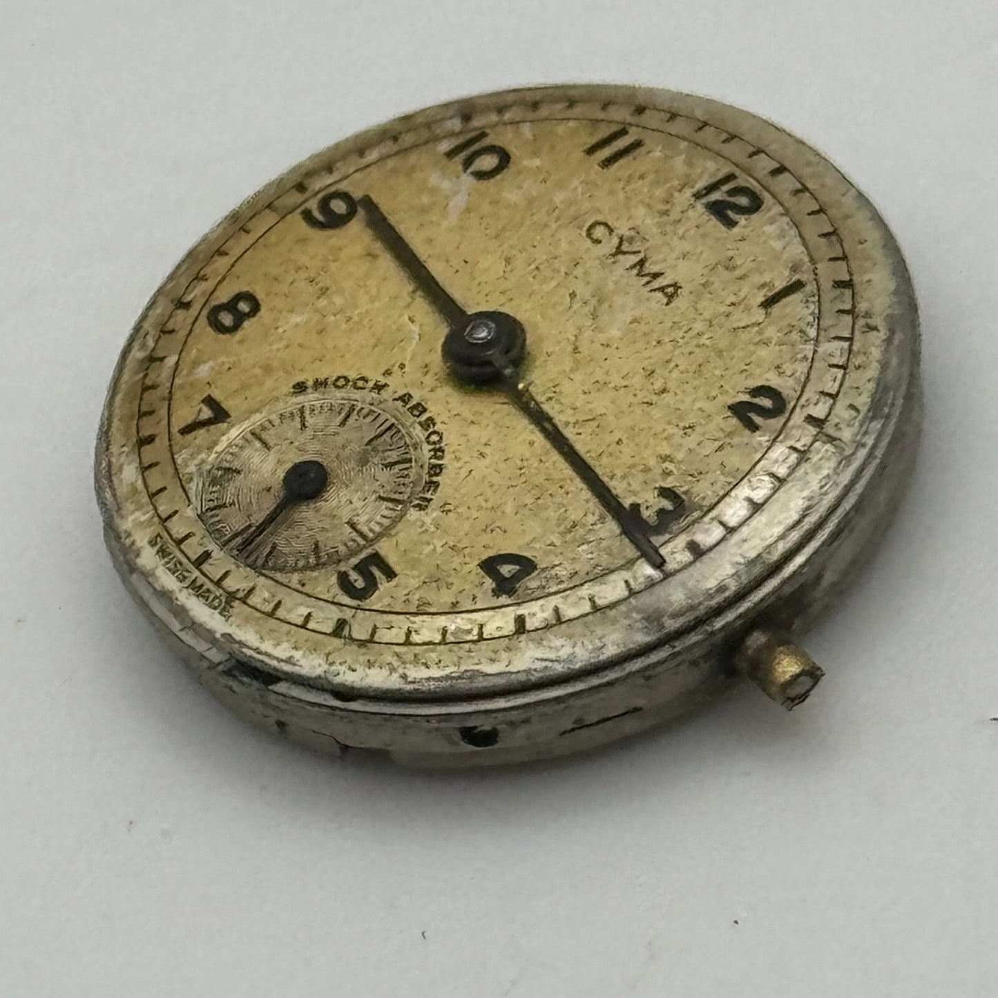 19.7mm Cyma Ref 424k Sub Seconds Manual Wind Watch Movement Swiss Vintage PARTS