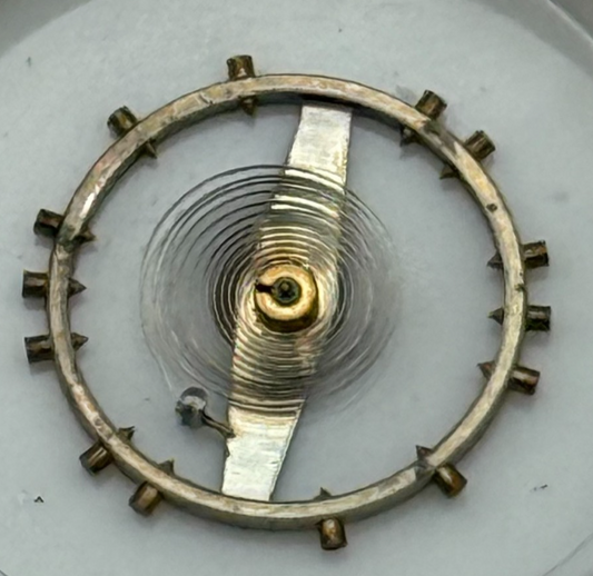 Peseux 320 330 Balance Wheel Complete And Spring 454 M Watch Movement Parts NOS