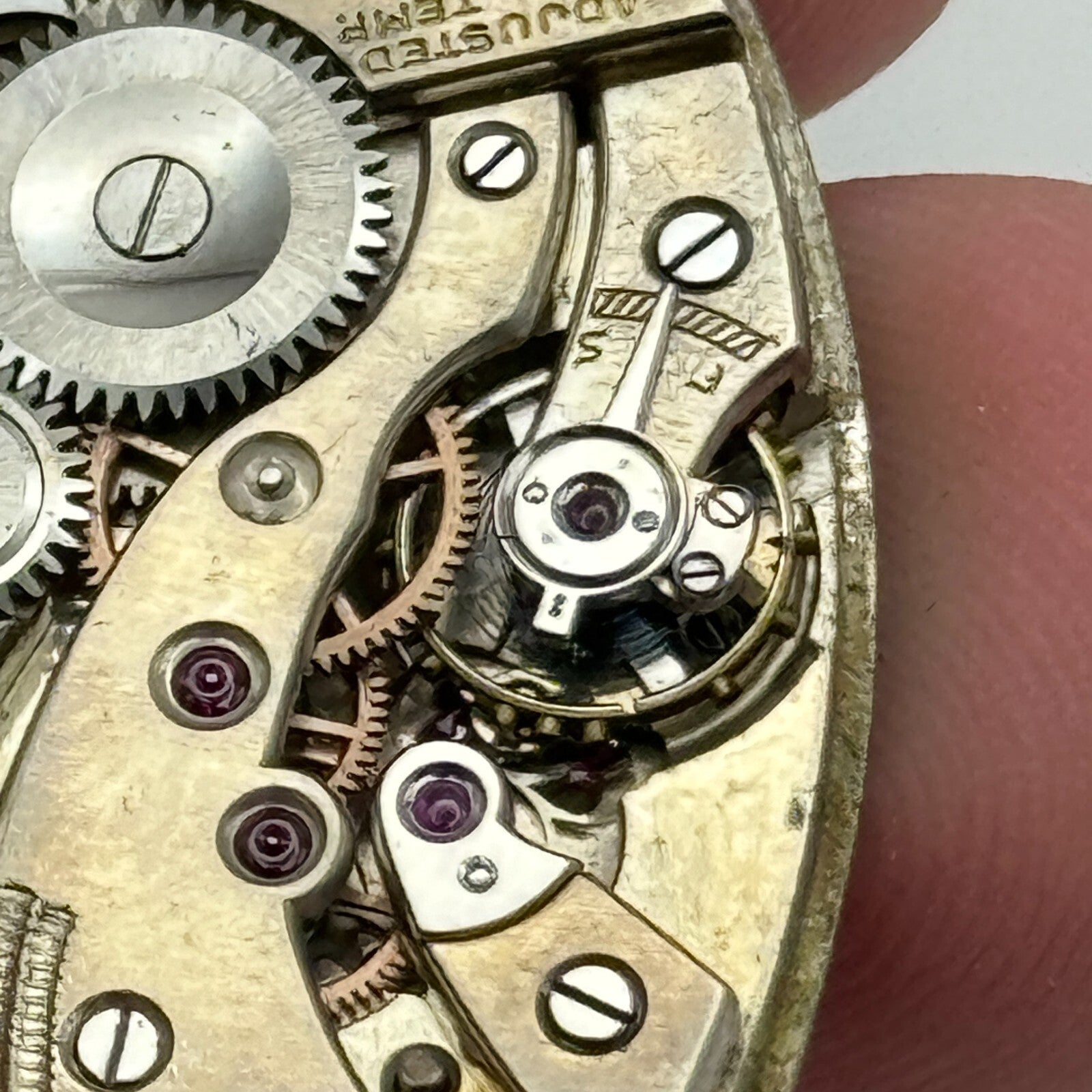 19mm Gruen 117 GR Precision Temp Adjusted Manual Wind Swiss Watch Movement PARTS